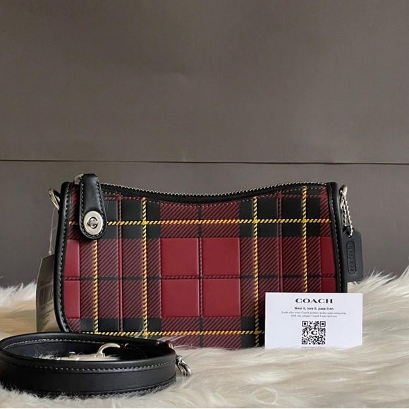 💰SOLD - CG177 - Coach Swinger 20 with Plaid Print - Picture 10 of 11